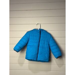 Carters Boys Girls Blue Puffer Jacket Hooded Winter Snow Warm Size 18‎ Months